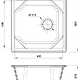 Мойка GRANFEST GF-U-500 500x500мм иск.мрамор-черный (сифон в комплекте)