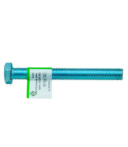 Болт 6-гранный М16х140, прочн. 8.8, цинк, DIN933 ЕКТ (с этик./1шт) 438x503 в Материке
