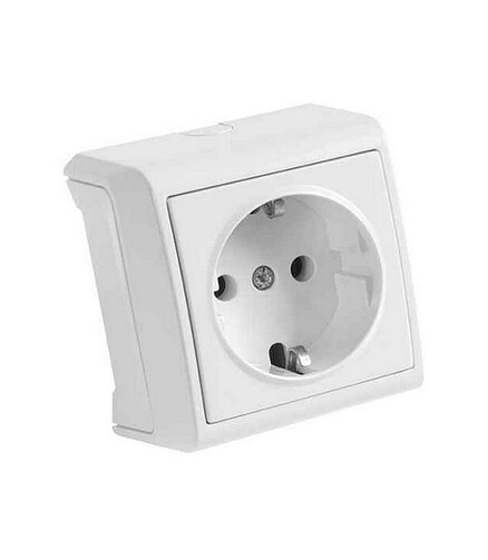 Розетка Viko VERA 90681008 1мест. с/з белая 438x503 в Материке