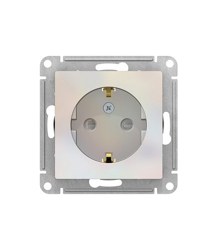 Розетка SE ATLAS Design ATN000445 1мест. с/з шторки жемчуг 438x503 в Материке