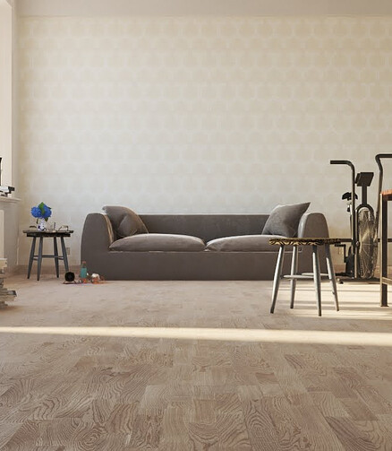 Паркет FOCUS FLOOR_KARELIA PROMO ДУБ SUNNY WHITE MATT 3-Strip 438x503 в Материке - Вариант 2