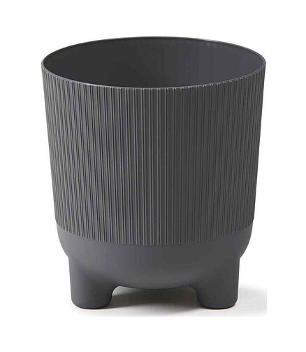 Кашпо ARIA JUMPER (16x18см) пластик антрацит LA226-82 438x503 в Материке