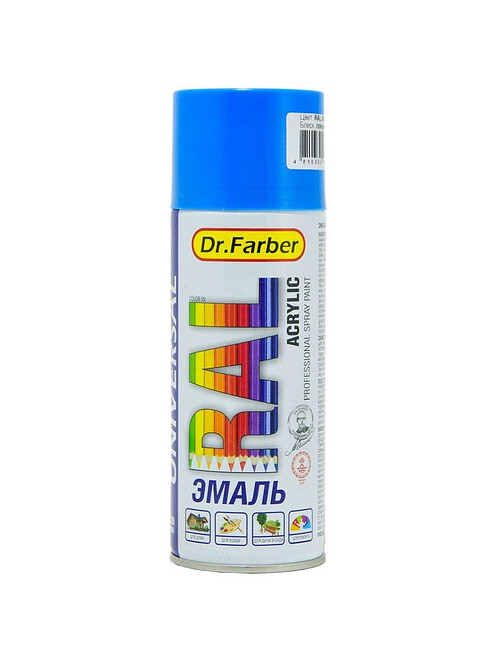 Эмаль Dr.Farber аэроз. акрил универс. RAL 5015 глянц., 520мл 495x660 Эмаль Dr.Farber аэроз. акрил универс. RAL 5015 глянц., 520мл 495x660 в Материке