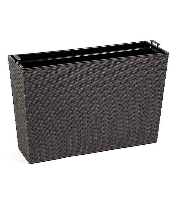 Кашпо WERBENA RATTAN с вкладышем (56x19x36см) пластик графит LA629-50 586x674 Кашпо WERBENA RATTAN с вкладышем (56x19x36см) пластик графит LA629-50 586x674 в Материке