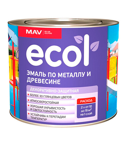 Эмаль ПФ-115 Ecol белая, 2кг 438x503 в Материке