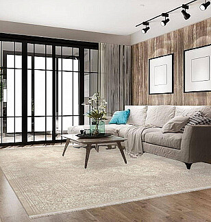 Ковер MIKONOS F568AF Cream/Cream 200*290 238x286 в Материке - Вариант 3
