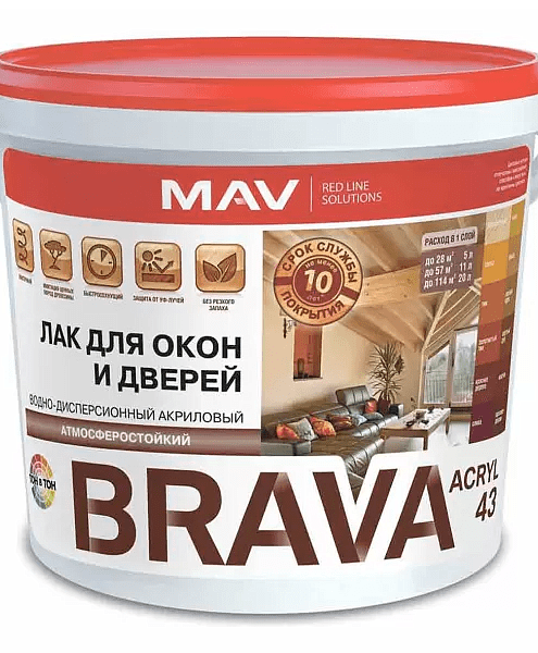 Лак BRAVA ВД-АК-1043 защитно-декор. глянцевый, 1кг 495x660 Лак BRAVA ВД-АК-1043 защитно-декор. глянцевый, 1кг 495x660 в Материке