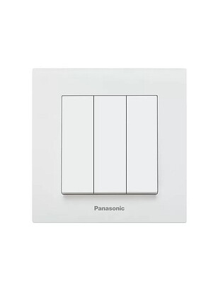 Выключатель Panasonic KARRE Plus 3кл. белый 238x286 в Материке - Вариант 2
