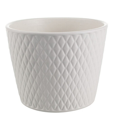 Кашпо HARLEKIN 490 (14,5x12см) керамика кремовый 49014/023 438x503 в Материке