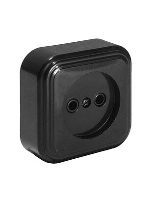 Розетка ВИКИНГ RA 16-131-Ч 1мест. черный 238x286 в Материке