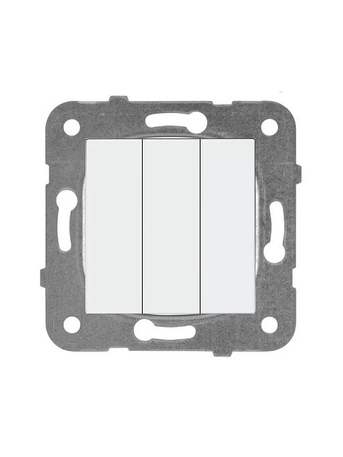Выключатель Panasonic KARRE Plus 3кл. белый 495x660 Выключатель Panasonic KARRE Plus 3кл. белый 495x660 в Материке