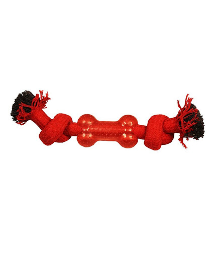 Игрушка для собак Triol "Веревка-канат", 2 узла и кость (24 cм) 438x503 в Материке