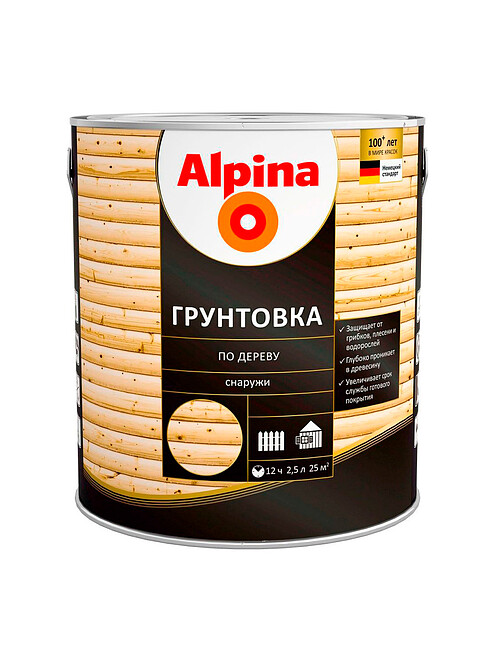 Грунт Alpina защитный по дереву алкидный бесцветный, 2,5л 495x660 Грунт Alpina защитный по дереву алкидный бесцветный, 2,5л 495x660 в Материке