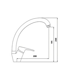 Смеситель WP59240 (для кухни), ЦИНК 238x286 в Материке - Вариант 2