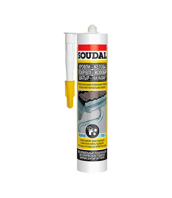 Герметик SOUDAL кровельный профессиональный, 280мл 586x674 в Материке