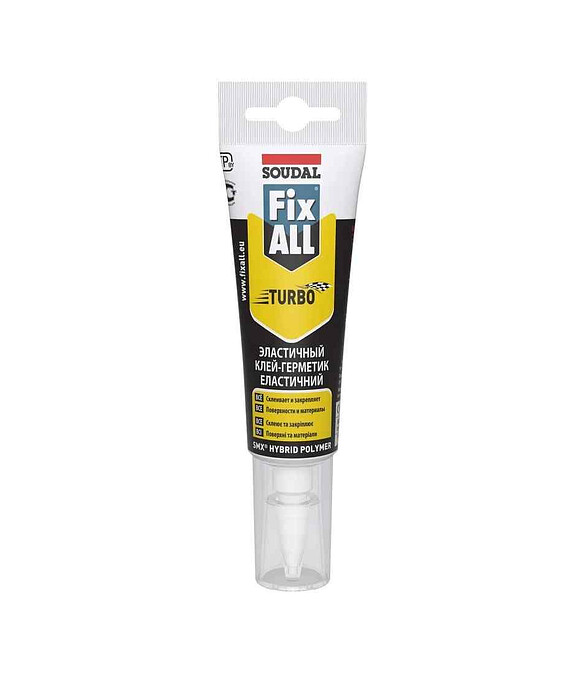 Клей-герметик SOUDAL Fix All Turbo белый, 125мл 586x674 Клей-герметик SOUDAL Fix All Turbo белый, 125мл 586x674 в Материке