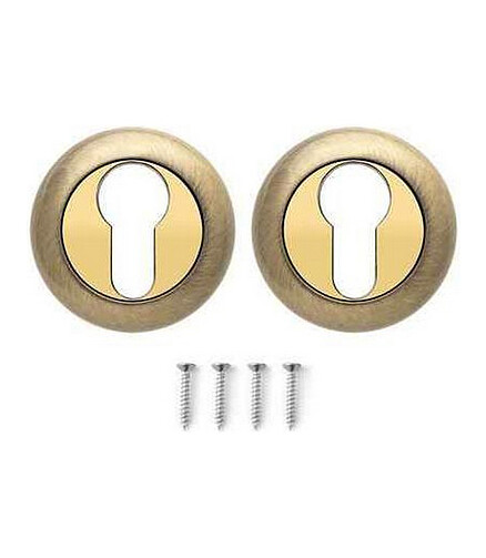 Накладка для евроцилиндра Code Deco DP-C-14-AB, бронза 438x503 в Материке