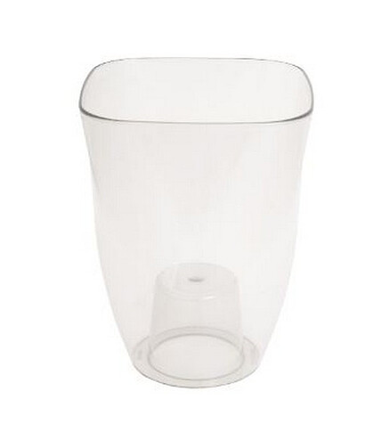 Ваза для орхидей OptimPlast малая (12,5x17см) пластик пр.-серый Т3206 438x503 в Материке