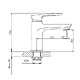 Смеситель CRON CN10521 (для умывальника), ЦИНК
