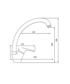 Смеситель WP59205 (для кухни), ЦИНК 238x286 в Материке - Вариант 2