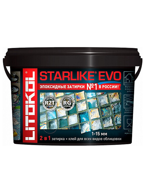Фуга LITOKOL Starlike EVO S.100 BIANCO ASSOLUTO эпоксидная, 2,5кг 495x660 Фуга LITOKOL Starlike EVO S.100 BIANCO ASSOLUTO эпоксидная, 2,5кг 495x660 в Материке