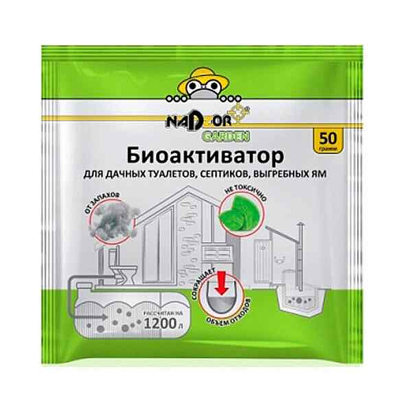 Средство Биоактиватор для дачных туалетов и септиков, порошок (50г) Nadzor 586x674 Средство Биоактиватор для дачных туалетов и септиков, порошок (50г) Nadzor 586x674 в Материке