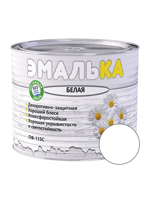 Эмаль ПФ-115С ЭМАЛЬКА белая, 1,9кг 495x660 Эмаль ПФ-115С ЭМАЛЬКА белая, 1,9кг 495x660 в Материке