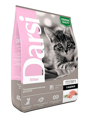 Корм для котят Darsi Kitten индейка (0,3кг) 238x286 в Материке