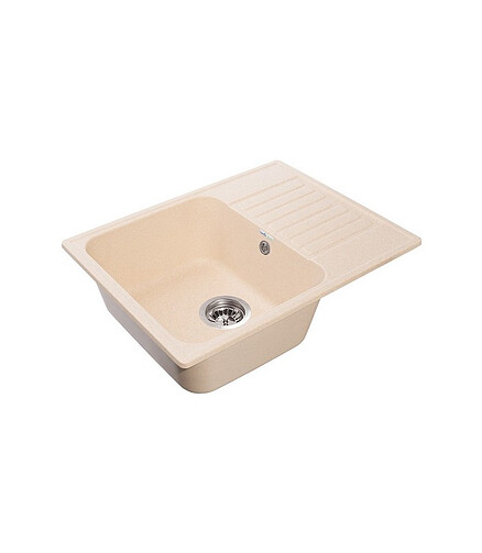 Мойка QUARZ GF-Z 13 (ECO 13), 620х480мм бежевый (без сифона) 438x503 в Материке