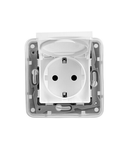 Розетка Legrand ETIKA 672232 IP44 белый 438x503 в Материке