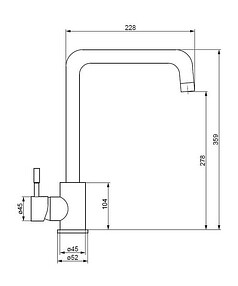 Смеситель MERKUR 710720000 (для кухни) на две воды, нерж.сталь 238x286 в Материке - Вариант 2