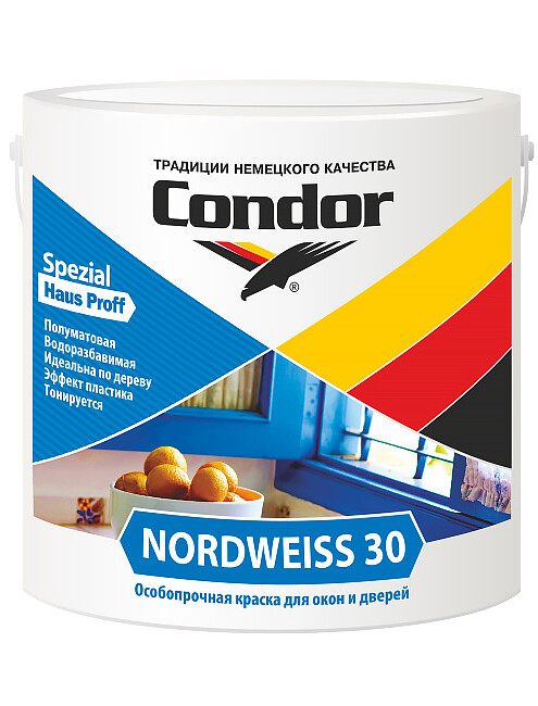 Краска Condor ВД-АК Nordweiss-30, 0,85 кг 495x660 Краска Condor ВД-АК Nordweiss-30, 0,85 кг 495x660 в Материке