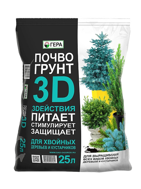 Грунт 3D/3D+ для хвойных деревьев и кустарников (25л) 495x660 Грунт 3D/3D+ для хвойных деревьев и кустарников (25л) 495x660 в Материке