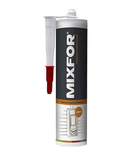 Герметик MIXFOR HiTemp +1500C Sealant жаростойкий черный, 260мл 438x503 в Материке