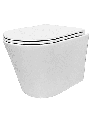 Унитаз WISLA подвесной безободковый ТОРНАДО с сиденьем DUROPLAST Slim S-Close 238x286 в Материке - Вариант 2