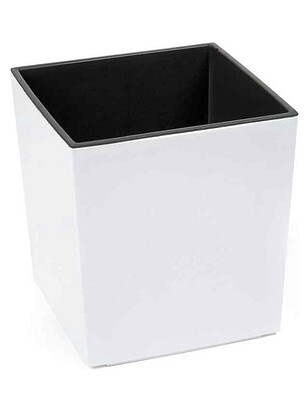 Кашпо JUKA с вкладышем (19x19см) пластик белый LA551-05 238x286 в Материке