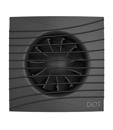 Вентилятор DICITI Silent 4C Matt black d100 с обр.клапаном 438x503 в Материке