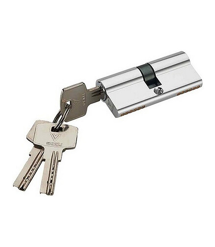Механизм цилиндр. LOCKIT AL60 30/30 ZN , никель (ключ\ключ) 438x503 в Материке