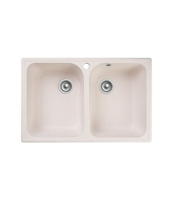 Мойка QUARZ GF-Z 15 (ЕСО-15), 2 чаши 740х480мм бежевый (без сифона) 586x674 Мойка QUARZ GF-Z 15 (ЕСО-15), 2 чаши 740х480мм бежевый (без сифона) 586x674 в Материке