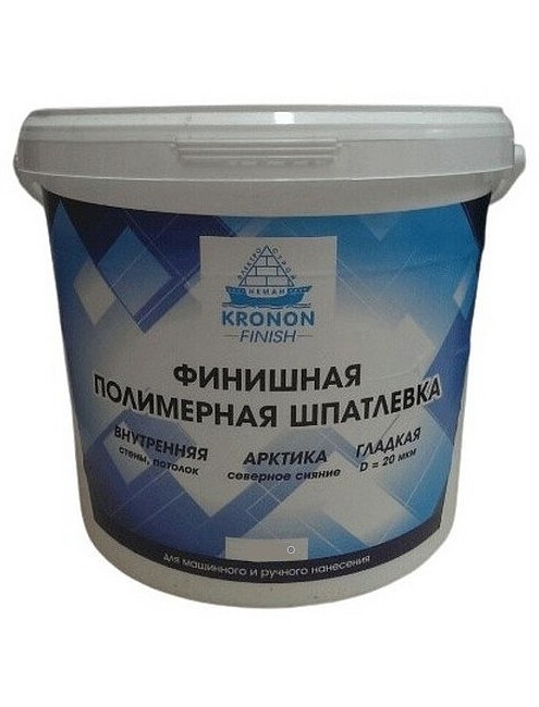 Шпатлевка KRONON-Finish финишная полимерная белая, 5кг 495x660 Шпатлевка KRONON-Finish финишная полимерная белая, 5кг 495x660 в Материке