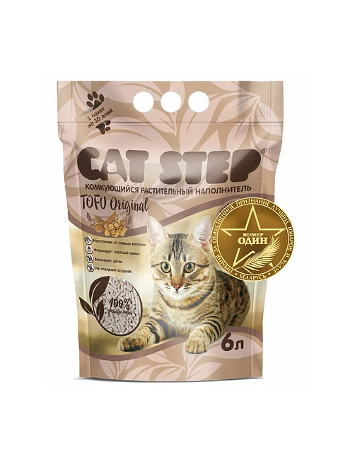 Наполнитель растительный соевый Cat Step Tofu Original (6л) 495x660 Наполнитель растительный соевый Cat Step Tofu Original (6л) 495x660 в Материке