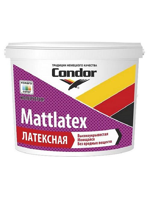 Краска Condor Mattlatex глубокоматовая, 7,5кг 495x660 Краска Condor Mattlatex глубокоматовая, 7,5кг 495x660 в Материке