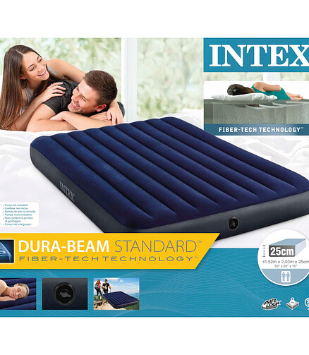 Матрас надувной INTEX (203х152см) Classic Downy арт.64759 438x503 в Материке - Вариант 2