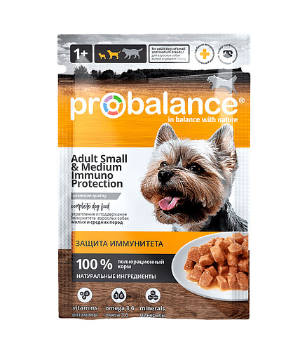 Корм для собак ProBalance Adult Small&Medium (85г) 438x503 в Материке