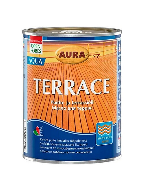 Масло для террас Aura Terrace Aqua палисандр, 0,9л 495x660 Масло для террас Aura Terrace Aqua палисандр, 0,9л 495x660 в Материке