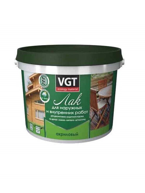 Лак VGT акриловый для наружных и внутренних работ матовый, 2,2кг 495x660 Лак VGT акриловый для наружных и внутренних работ матовый, 2,2кг 495x660 в Материке
