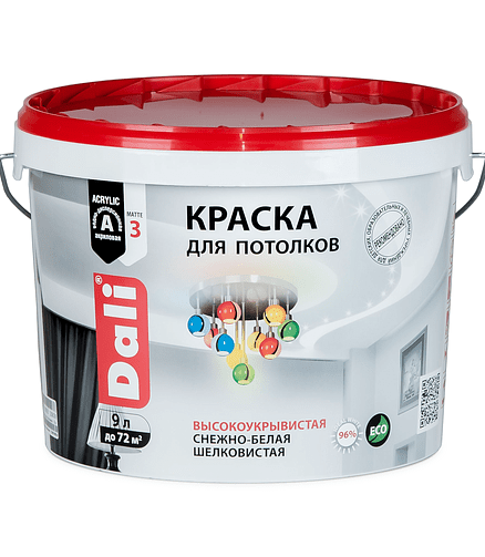 Краска DALI для потолков белая, 9л 438x503 в Материке