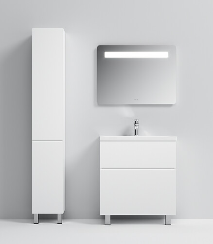 Тумба GEM NEW M90FSX07522WG32 75см push-to-open белый-глянец 438x503 в Материке - Вариант 2