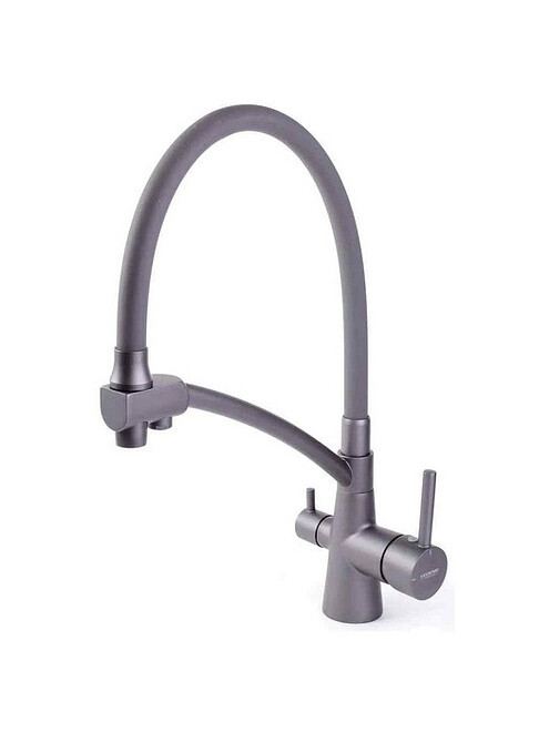 Смеситель KK4855U-12 (для кухни) гибкий излив, на две воды, графит 495x660 Смеситель KK4855U-12 (для кухни) гибкий излив, на две воды, графит 495x660 в Материке