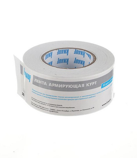 Лента армирующая бумажная Курт 52мм, 25м, РФ, Knauf 438x503 в Материке